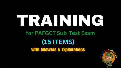 pafgct reviewer|FREE PAFGCT EXAM REVIEWER (Training) .